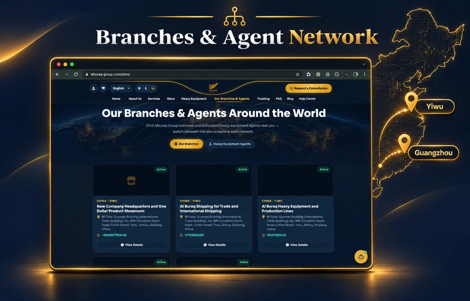 China branches and the “Become an Agent” programme
