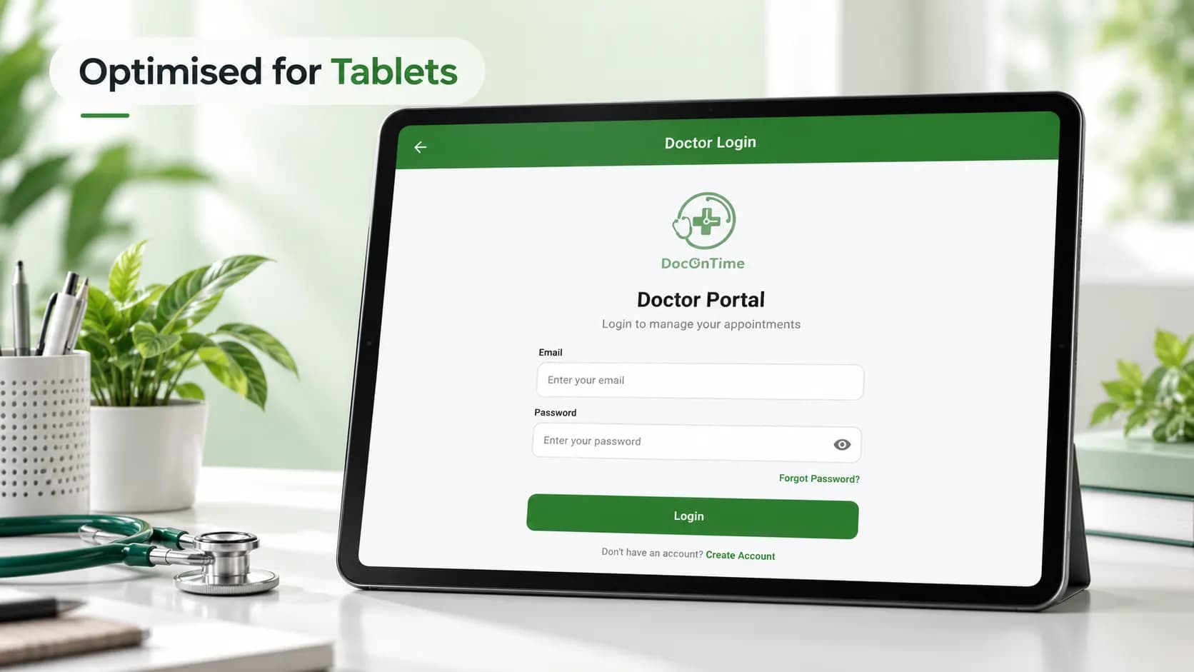 Responsive layout optimised for tablets